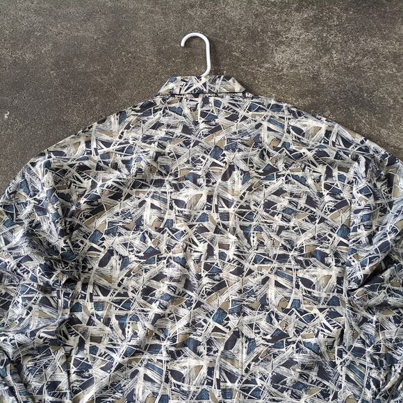 New Vintage Triumph of California Shirt Mens XL USA Gray Broken Glass Rayon - Picture 4 of 8